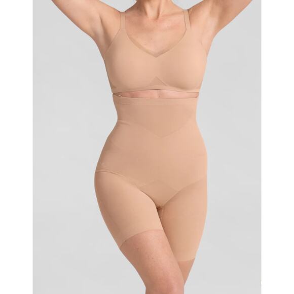 Honeylove Womens The Super Power Short Plus Size 1X Sand Nude Beige NEW - Picture 1 of 5